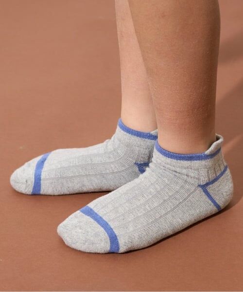 b・ROOM / ビールーム ソックス | バイカラーアンクルソックス（トップグレー）