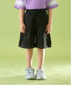 b・ROOM / ビールーム ショート・ハーフ・半端丈パンツ | 【セットアップ可能】【カイテキ天竺】配色ステッチ5分丈パンツ