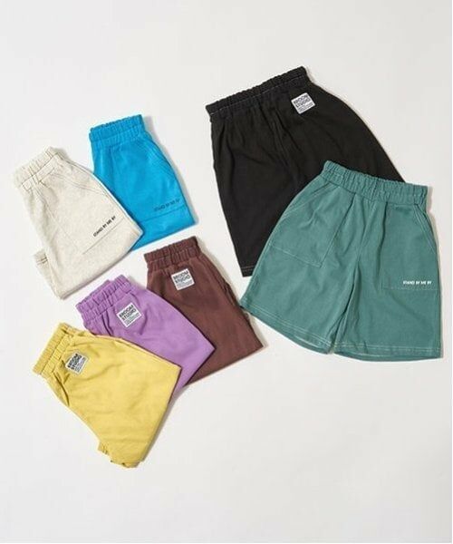 b・ROOM / ビールーム ショート・ハーフ・半端丈パンツ | 【セットアップ可能】【カイテキ天竺】配色ステッチ5分丈パンツ | 詳細1