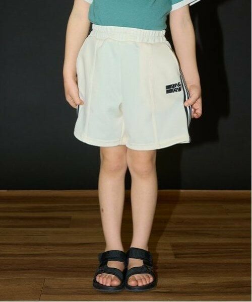 b・ROOM / ビールーム ショート・ハーフ・半端丈パンツ | トラックタック4分丈パンツ（アイボリー）