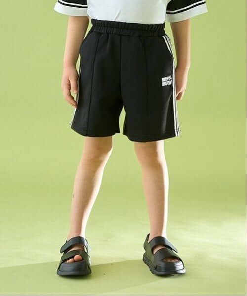 b・ROOM / ビールーム ショート・ハーフ・半端丈パンツ | トラックタック4分丈パンツ（黒）