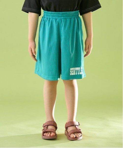 b・ROOM / ビールーム ショート・ハーフ・半端丈パンツ | 【セットアップ可能】メッシュハーフパンツ（モデレートグリーン）