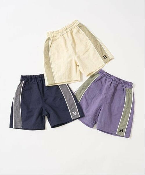b・ROOM / ビールーム ショート・ハーフ・半端丈パンツ | サイド切替え4分丈パンツ | 詳細1