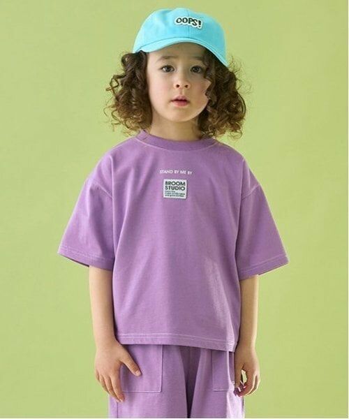 b・ROOM / ビールーム Tシャツ | 【セットアップ可能】【カイテキ天竺】配色ステッチTシャツ（グレープ）