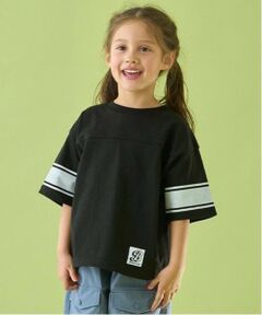 b・ROOM / ビールーム Tシャツ | 【前後どちらでもOK!】【カイテキ天竺】ラインプリントTシャツ