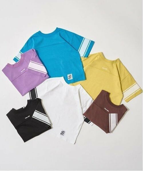 b・ROOM / ビールーム Tシャツ | 【前後どちらでもOK!】【カイテキ天竺】ラインプリントTシャツ | 詳細1