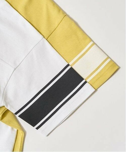 b・ROOM / ビールーム Tシャツ | 【前後どちらでもOK!】【カイテキ天竺】ラインプリントTシャツ | 詳細6