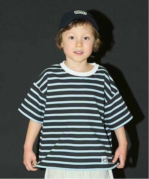 b・ROOM / ビールーム Tシャツ | 【カイテキ天竺】プリントボーダービッグTシャツ（ターコ）