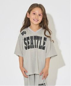 b・ROOM / ビールーム Tシャツ | 【セットアップ可能】Vネックメッシュトップス