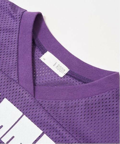 b・ROOM / ビールーム Tシャツ | 【セットアップ可能】Vネックメッシュトップス | 詳細4