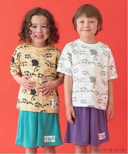 b・ROOM / ビールーム Tシャツ | 【クレヨンしんちゃん】【カイテキ天竺】総柄プリントTシャツ | 詳細14