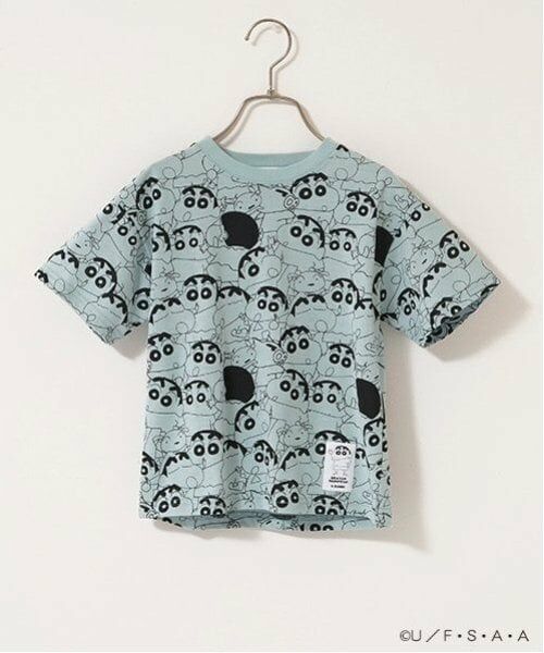 b・ROOM / ビールーム Tシャツ | 【クレヨンしんちゃん】【カイテキ天竺】総柄プリントTシャツ | 詳細2