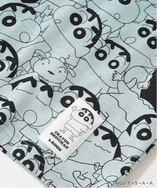 b・ROOM / ビールーム Tシャツ | 【クレヨンしんちゃん】【カイテキ天竺】総柄プリントTシャツ | 詳細4