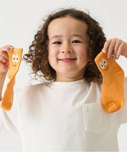 b・ROOM / ビールーム ソックス | アソートフェイスソックス（オレンジ）