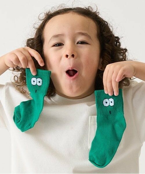 b・ROOM / ビールーム ソックス | アソートフェイスソックス（グリーン）
