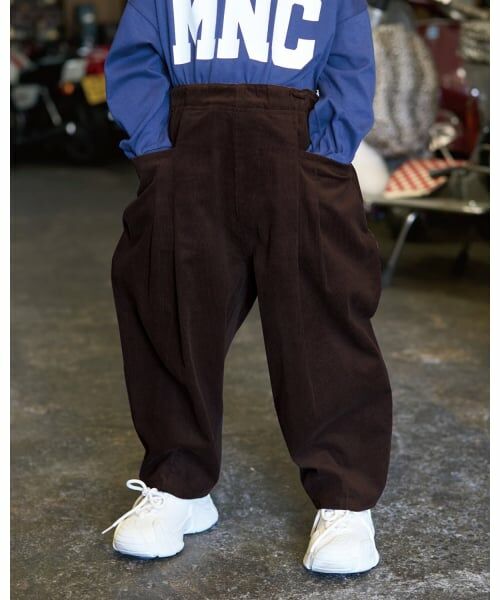 b・ROOM / ビールーム その他パンツ | 【MNCM】バルーンタックパンツ（コゲ茶）