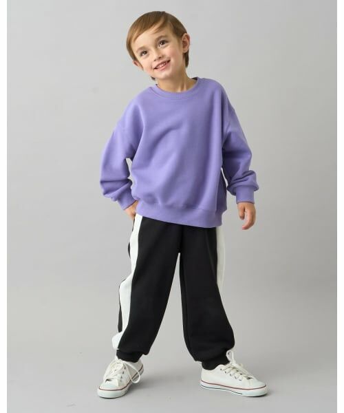 b・ROOM / ビールーム その他パンツ | 【デイリースタンダードウェアシリーズ】【吸水速乾】ゆったりシルエットのサイドラインスウェットパンツ | 詳細30