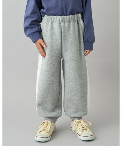 b・ROOM / ビールーム その他パンツ | 【デイリースタンダードウェアシリーズ】【吸水速乾】ゆったりシルエットのサイドラインスウェットパンツ(トップ グレー)