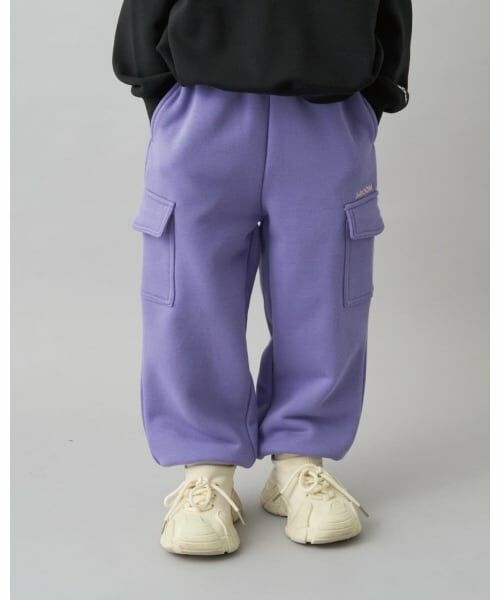 b・ROOM / ビールーム その他パンツ | 【デイリースタンダードウェアシリーズ】【吸水速乾】ゆったりシルエットのカーゴスウェットパンツ(パープル)