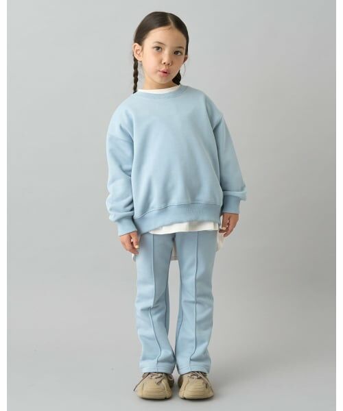 b・ROOM / ビールーム その他パンツ | 【デイリースタンダードウェアシリーズ】【吸水速乾】センタープリーツフレアスウェットパンツ | 詳細30