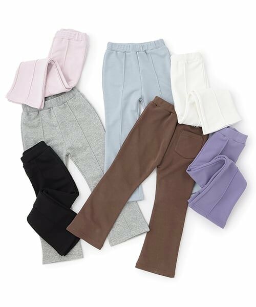 b・ROOM / ビールーム その他パンツ | 【デイリースタンダードウェアシリーズ】【吸水速乾】センタープリーツフレアスウェットパンツ | 詳細8