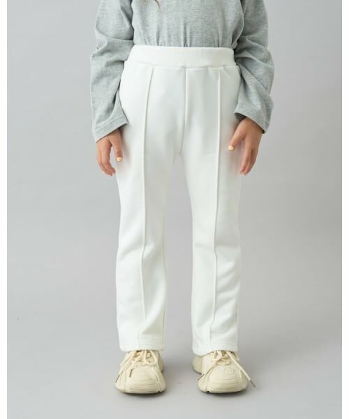 b・ROOM / ビールーム その他パンツ | 【デイリースタンダードウェアシリーズ】【吸水速乾】センタープリーツフレアスウェットパンツ（オフ ホワイト）