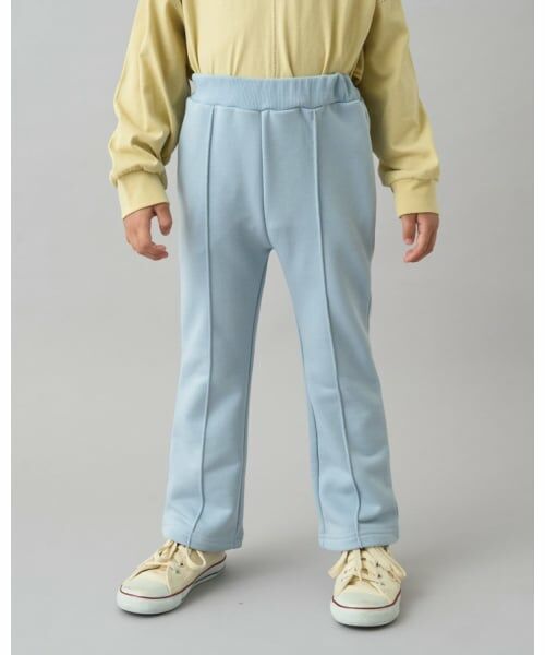 b・ROOM / ビールーム その他パンツ | 【デイリースタンダードウェアシリーズ】【吸水速乾】センタープリーツフレアスウェットパンツ（ブルー グレー）