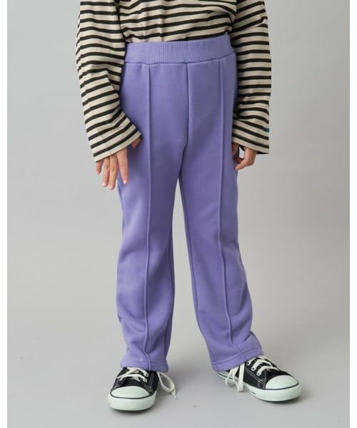 b・ROOM / ビールーム その他パンツ | 【デイリースタンダードウェアシリーズ】【吸水速乾】センタープリーツフレアスウェットパンツ（パープル）
