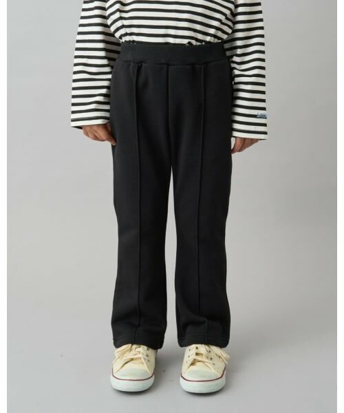 b・ROOM / ビールーム その他パンツ | 【デイリースタンダードウェアシリーズ】【吸水速乾】センタープリーツフレアスウェットパンツ（黒）