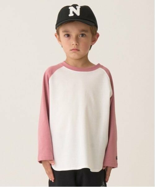 b・ROOM / ビールーム Tシャツ | 【カイテキ天竺】ビッグシルエットラグランTシャツ（ディープピンク）