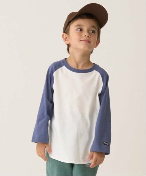 b・ROOM / ビールーム Tシャツ | 【カイテキ天竺】ビッグシルエットラグランTシャツ（インクブルー）