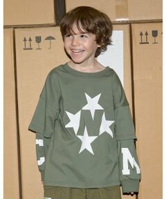 b・ROOM / ビールーム Tシャツ | 【MNCM】【どちらが前でもOK】【カイテキ天竺】プリントレイヤードビッグTシャツ