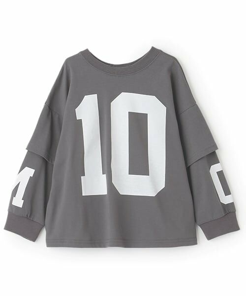 b・ROOM / ビールーム Tシャツ | 【MNCM】【どちらが前でもOK】【カイテキ天竺】プリントレイヤードビッグTシャツ | 詳細1