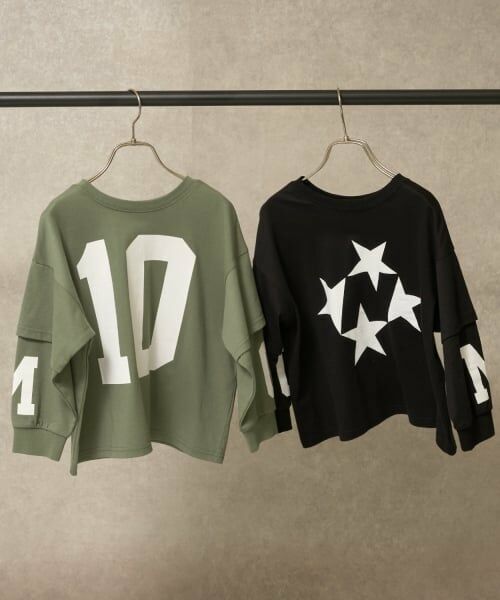 b・ROOM / ビールーム Tシャツ | 【MNCM】【どちらが前でもOK】【カイテキ天竺】プリントレイヤードビッグTシャツ | 詳細13