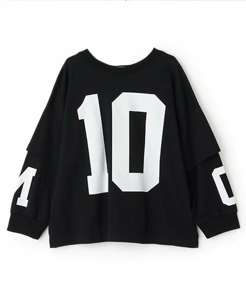 b・ROOM / ビールーム Tシャツ | 【MNCM】【どちらが前でもOK】【カイテキ天竺】プリントレイヤードビッグTシャツ | 詳細2