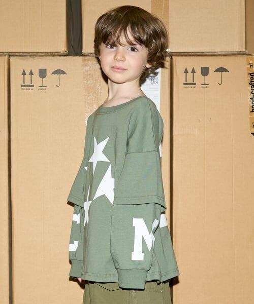 b・ROOM / ビールーム Tシャツ | 【MNCM】【どちらが前でもOK】【カイテキ天竺】プリントレイヤードビッグTシャツ | 詳細23