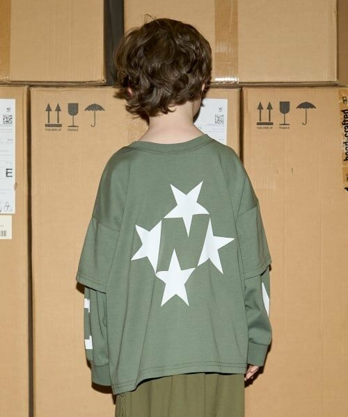 b・ROOM / ビールーム Tシャツ | 【MNCM】【どちらが前でもOK】【カイテキ天竺】プリントレイヤードビッグTシャツ | 詳細25