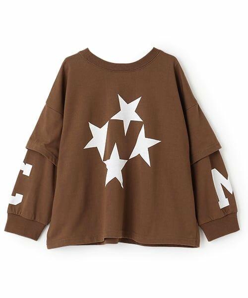 b・ROOM / ビールーム Tシャツ | 【MNCM】【どちらが前でもOK】【カイテキ天竺】プリントレイヤードビッグTシャツ | 詳細5