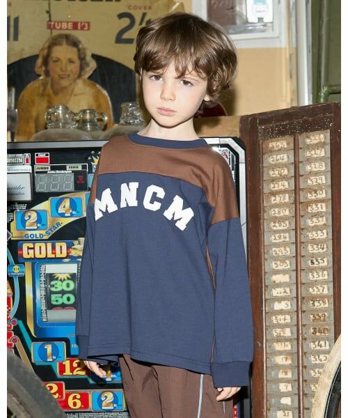 b・ROOM / ビールーム Tシャツ | 【MNCM】【カイテキ天竺】バイカラービッグTシャツ(紺)