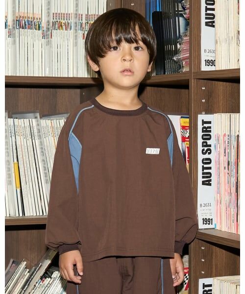 b・ROOM / ビールーム Tシャツ | 【MNCM】【セットアップ可】プルオーバーピステトップス（コゲ茶）