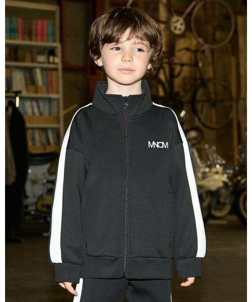 b・ROOM / ビールーム ブルゾン | 【MNCM】【セットアップ可】トラックジャケット（黒）