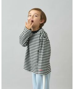 b・ROOM / ビールーム Tシャツ | 【デイリースタンダードウェアシリーズ】ゆるっとオーバーサイズのボーダー長袖Tシャツ