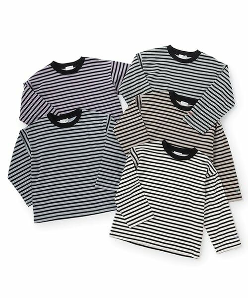 b・ROOM / ビールーム Tシャツ | 【デイリースタンダードウェアシリーズ】ゆるっとオーバーサイズのボーダー長袖Tシャツ | 詳細11