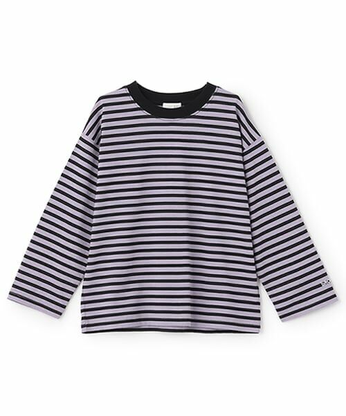 b・ROOM / ビールーム Tシャツ | 【デイリースタンダードウェアシリーズ】ゆるっとオーバーサイズのボーダー長袖Tシャツ | 詳細15