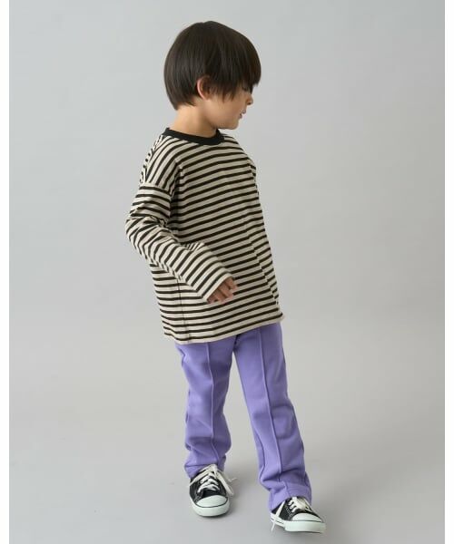 b・ROOM / ビールーム Tシャツ | 【デイリースタンダードウェアシリーズ】ゆるっとオーバーサイズのボーダー長袖Tシャツ | 詳細27