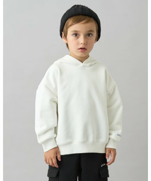 b・ROOM / ビールーム パーカー | 【デイリースタンダードウェアシリーズ】【吸水速乾】ぷくっとオーバーサイズのパーカ（オフ ホワイト）