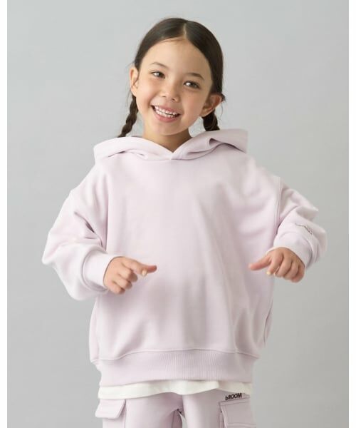 b・ROOM / ビールーム パーカー | 【デイリースタンダードウェアシリーズ】【吸水速乾】ぷくっとオーバーサイズのパーカ（ライト ピンク）