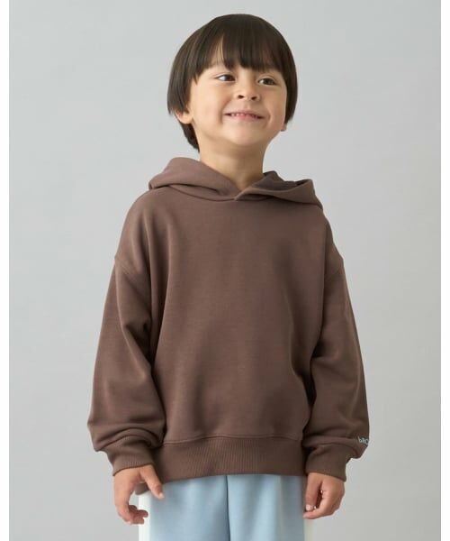 b・ROOM / ビールーム パーカー | 【デイリースタンダードウェアシリーズ】【吸水速乾】ぷくっとオーバーサイズのパーカ（コゲ茶）