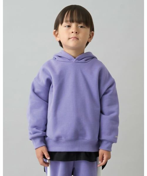 b・ROOM / ビールーム パーカー | 【デイリースタンダードウェアシリーズ】【吸水速乾】ぷくっとオーバーサイズのパーカ（パープル）