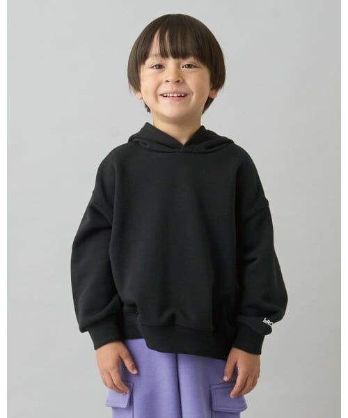 b・ROOM / ビールーム パーカー | 【デイリースタンダードウェアシリーズ】【吸水速乾】ぷくっとオーバーサイズのパーカ（黒）